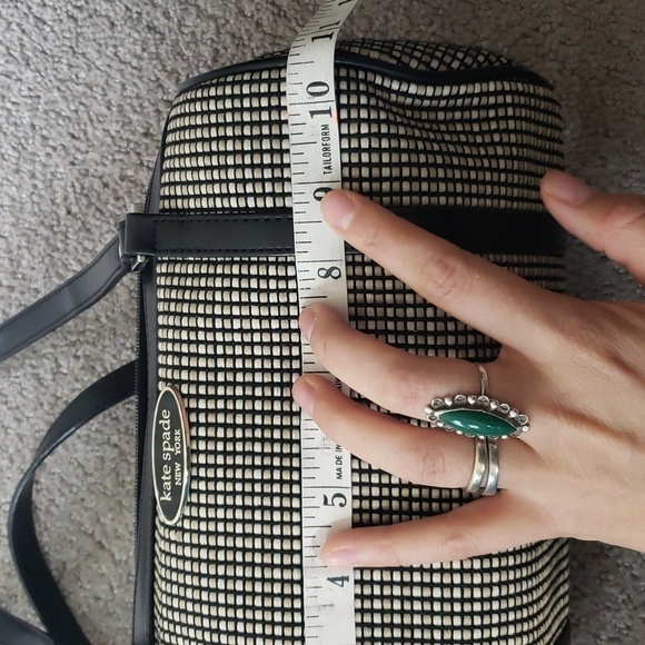 Kate spade new york vintage baguette purse cream beige and black shoulder bag - Picture 10 of 12